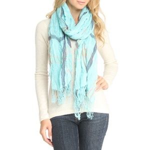Steve Madden Striped Scarf in Seafoam